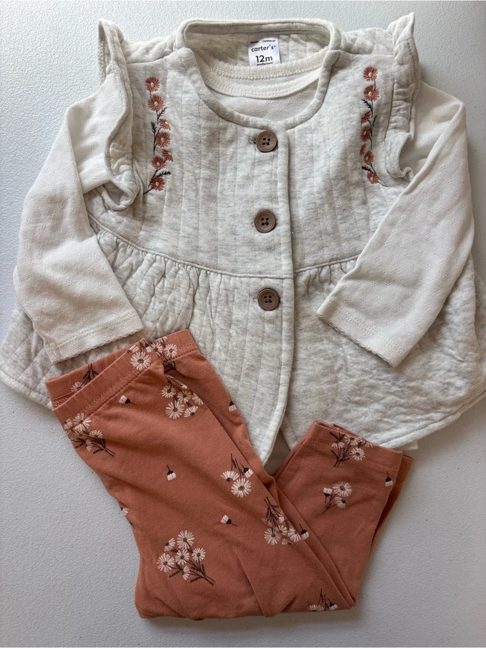 Carter’s Baby 3-Piece Quilted Double Knit Vest Set 12M